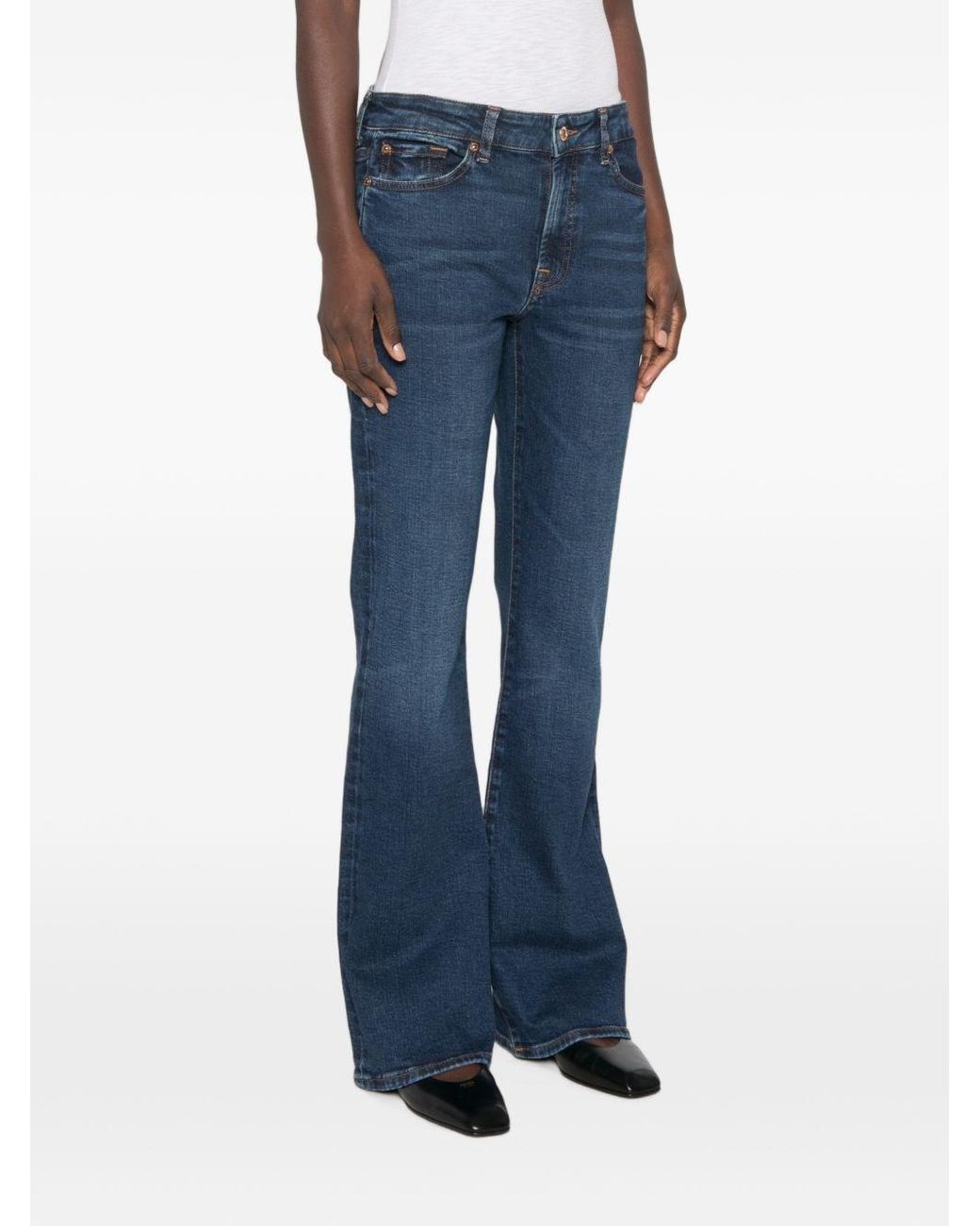 7 For All Mankind Blue The Leggy Bootcut Denim Jeans