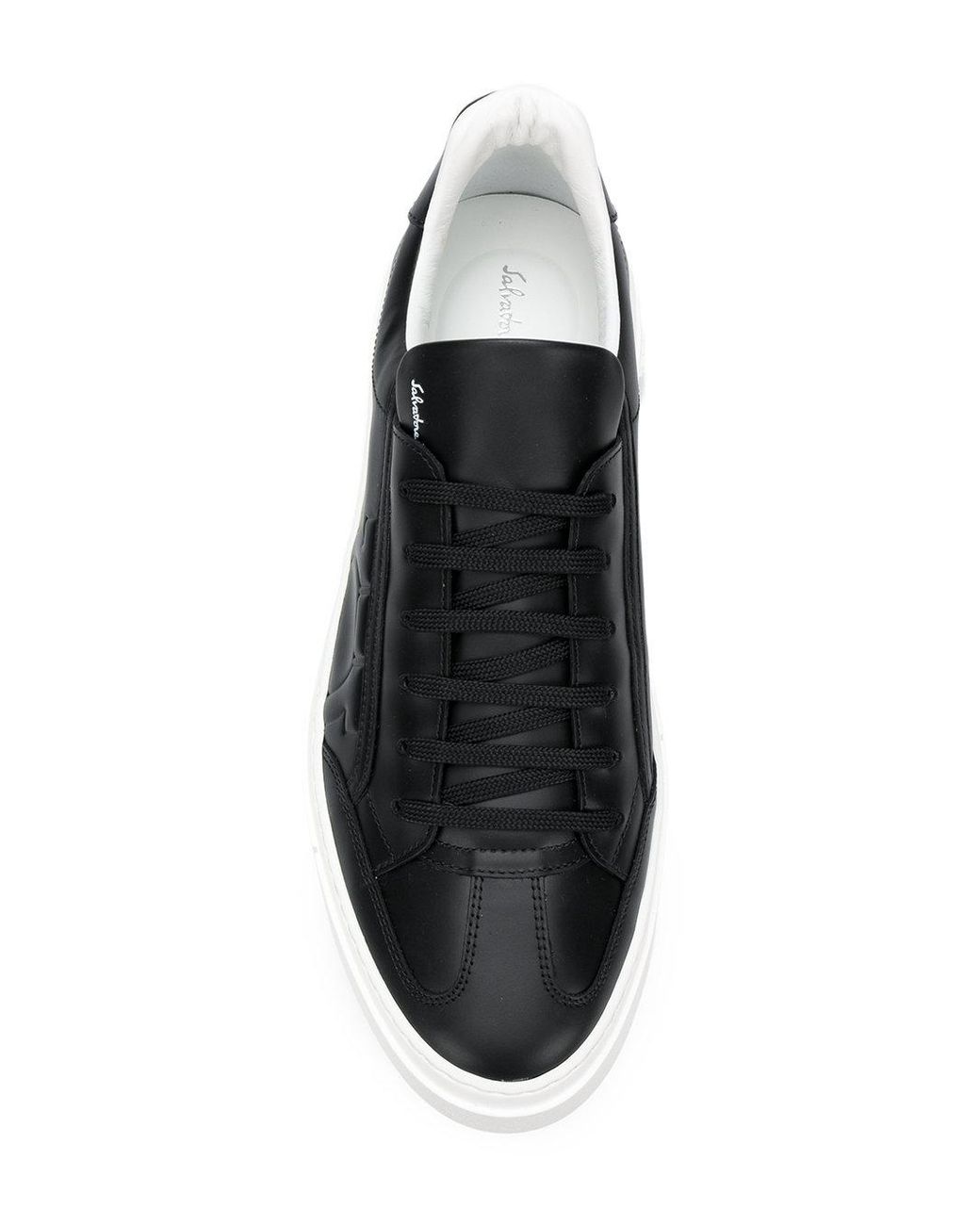 Ferragamo Salvatore Men's Borg Gancini Leather Sneakers