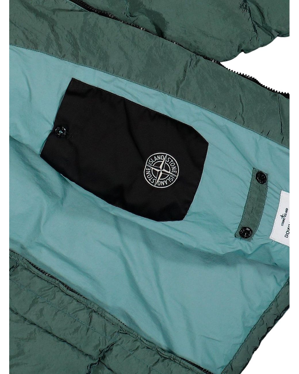 Stone Island Green Padded Zip-Up Jacket for men