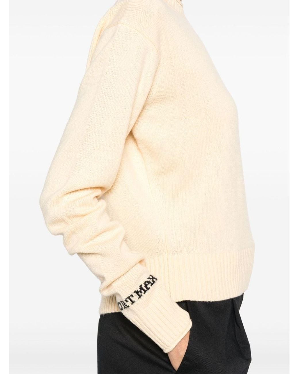 Sportmax White Wool Crewneck Sweater
