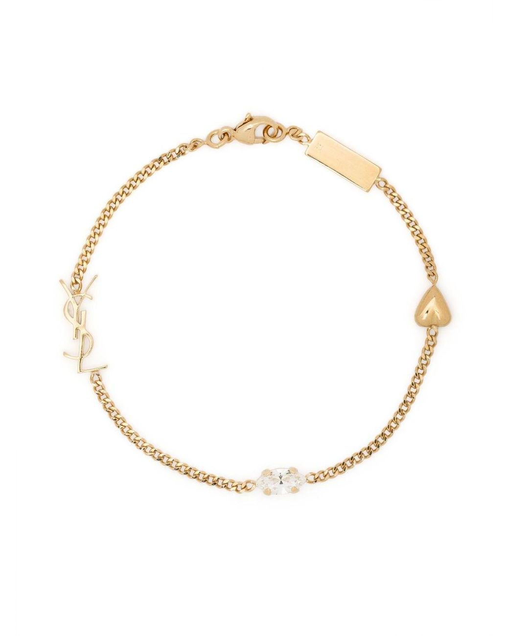Saint Laurent White Cassandre Bracelet