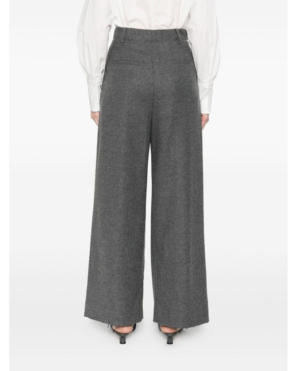 Susanne Bommer Gray Cotton Blend Trousers