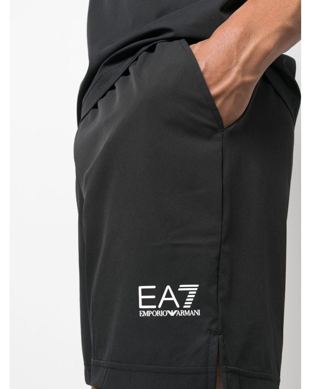 EA7 Black T-Shirt And Shorts Set for men