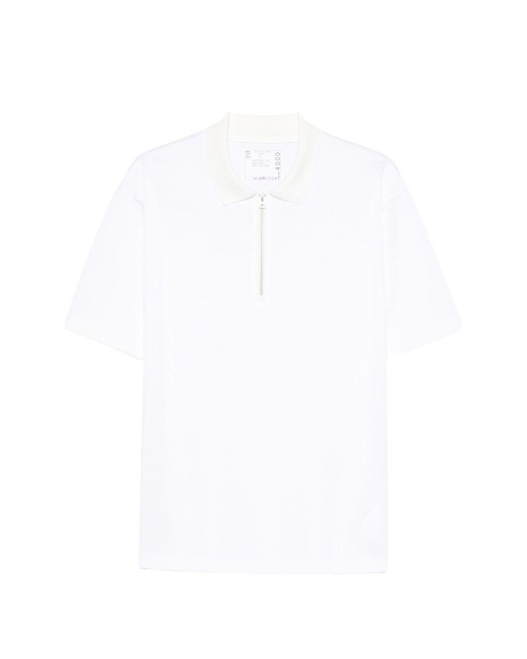 Sacai White Cotton Polo Shirt for men