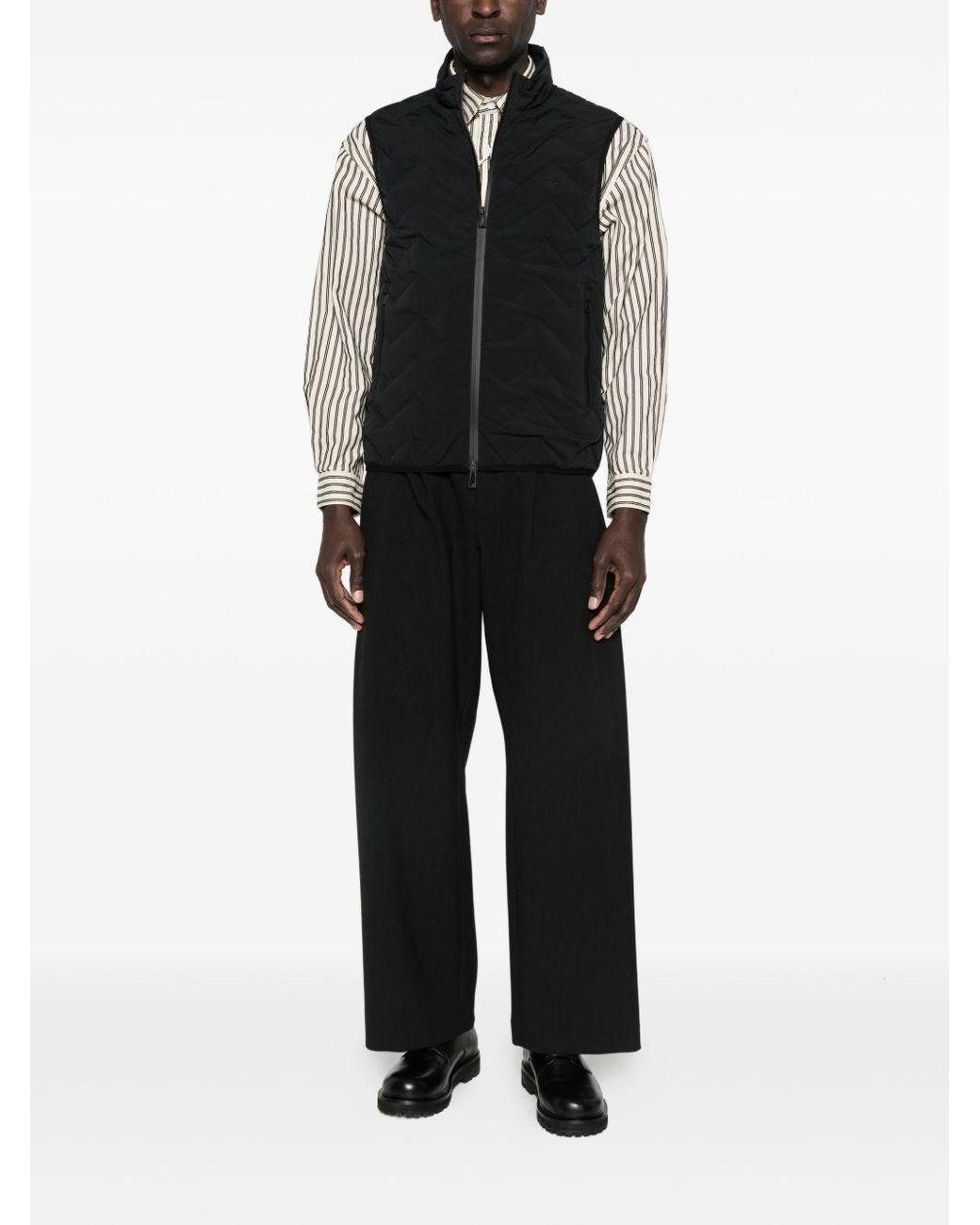 Emporio Armani Black Down Vest for men