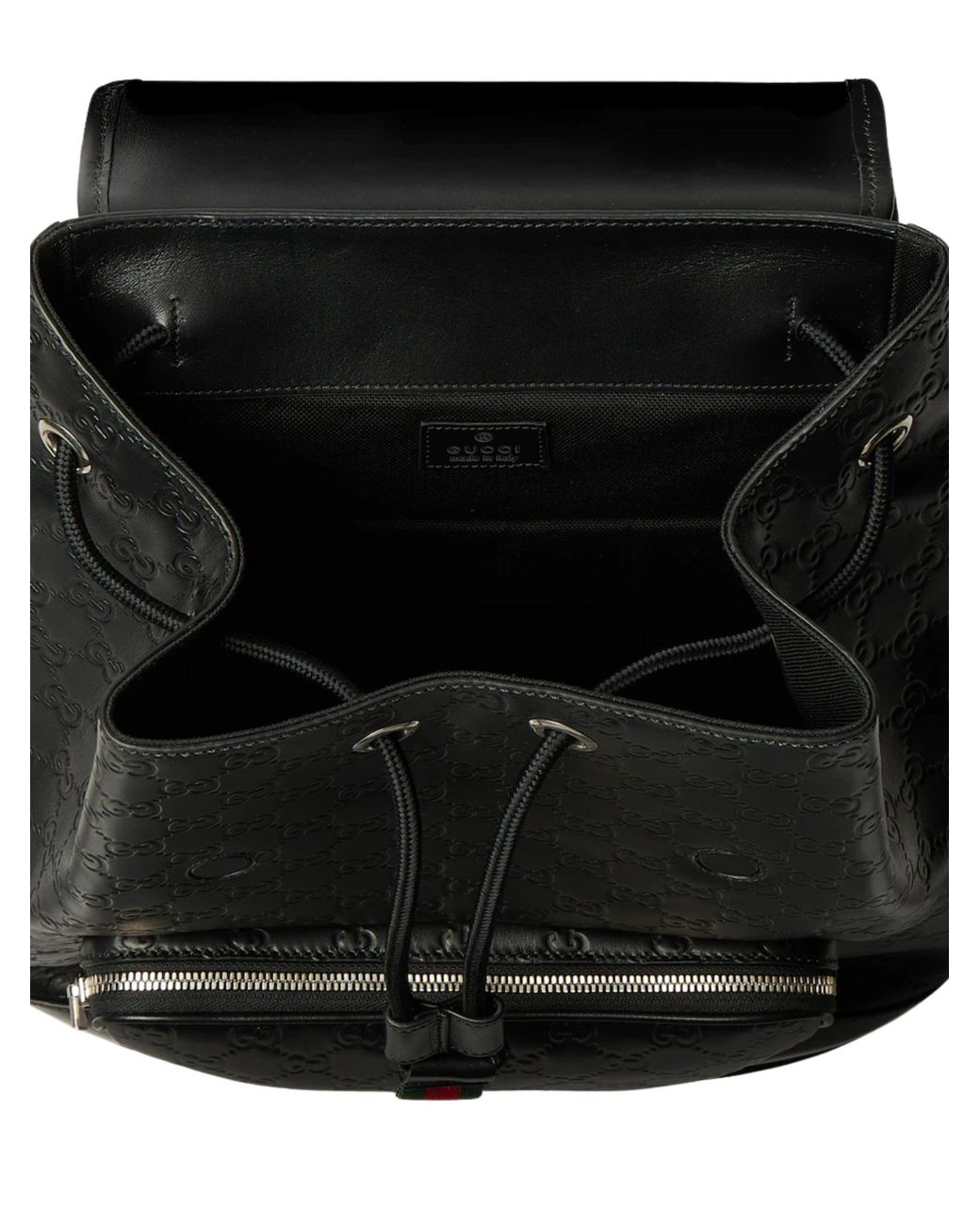 Gucci Black Medium Gg Emblem Backpack for men