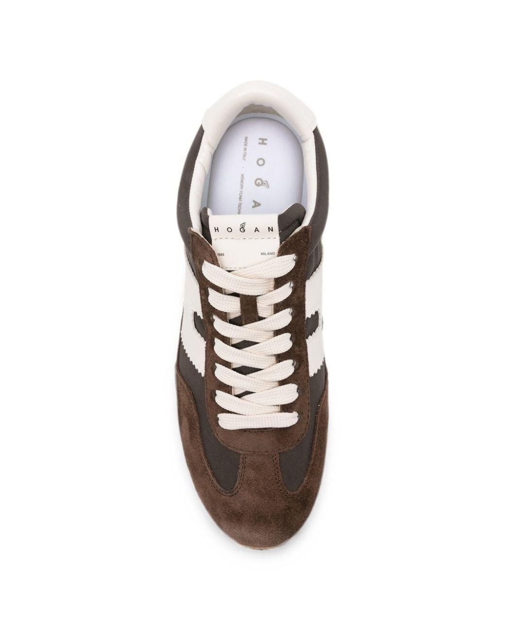 Hogan White H727 Leather Sneakers