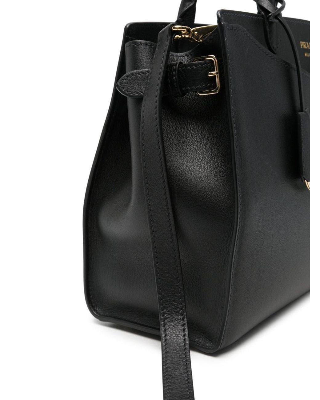 Prada Black Prelude Large Leather Tote