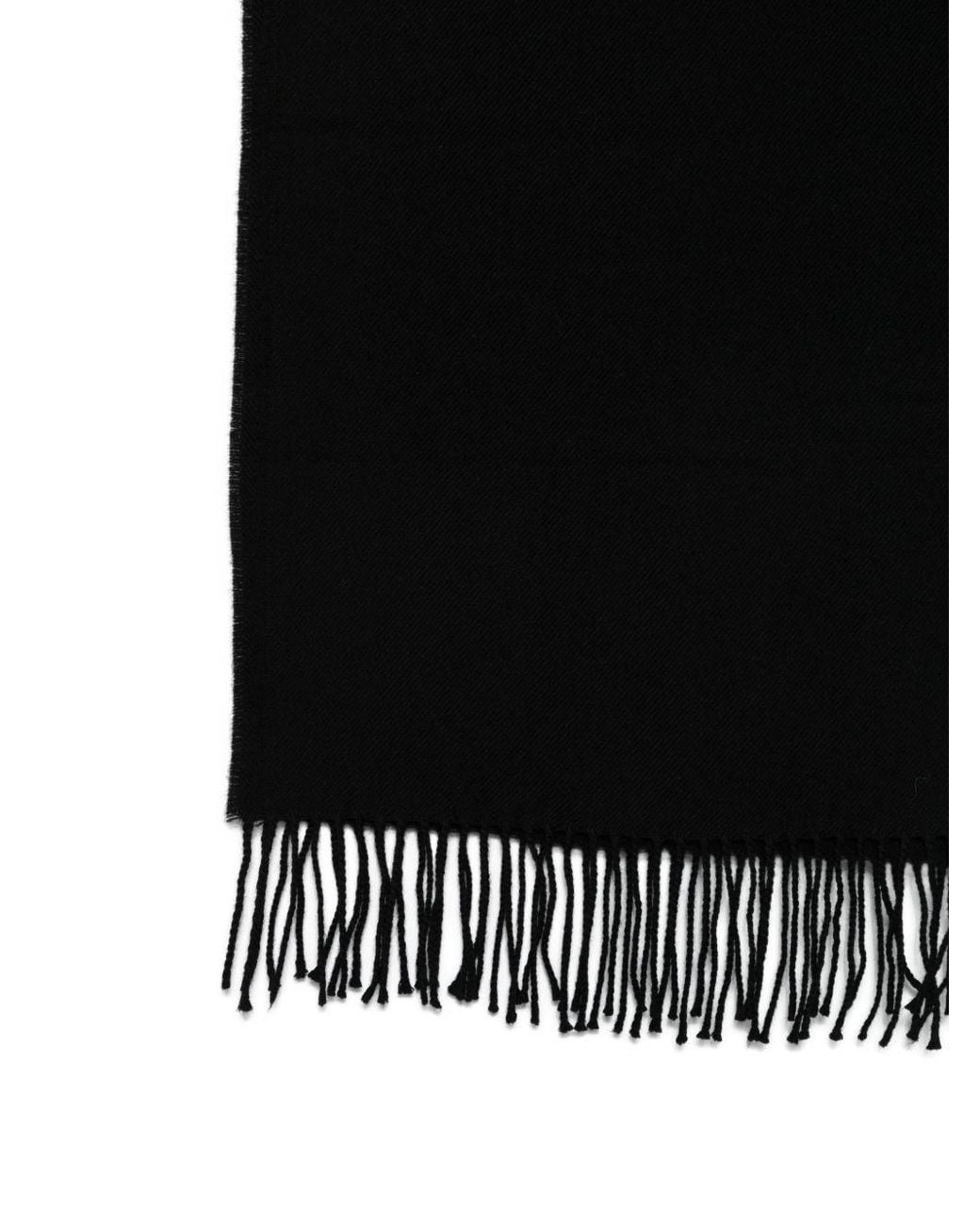 Emporio Armani Black Wool Hooded Scarf