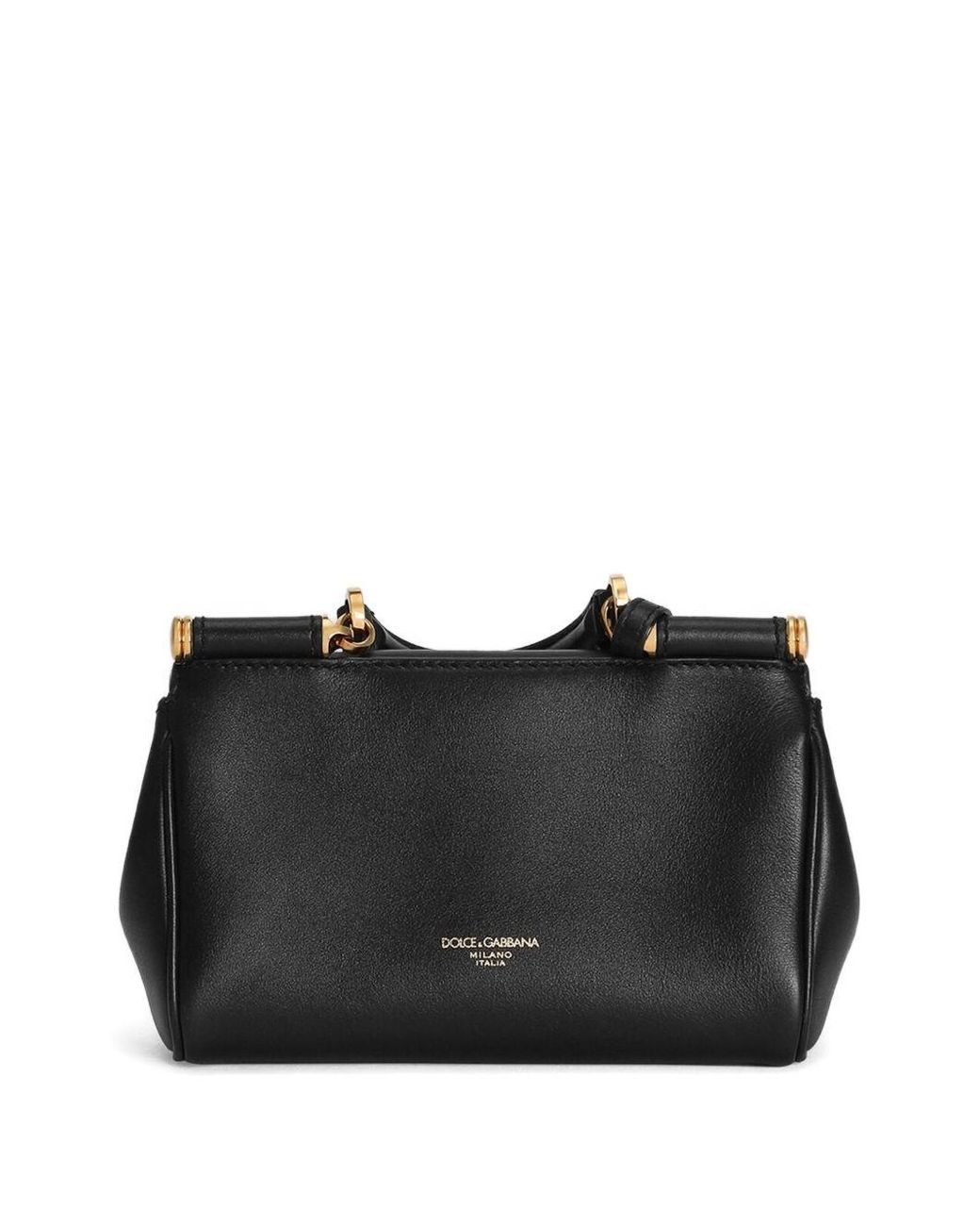 Dolce & Gabbana Black My Sicily Leather Handbag