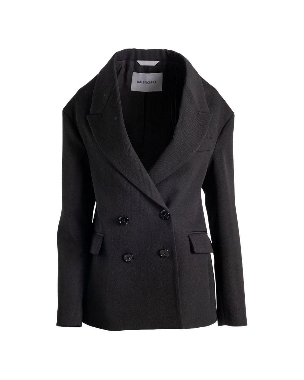 Balenciaga Black Wool Double-Breasted Jacket