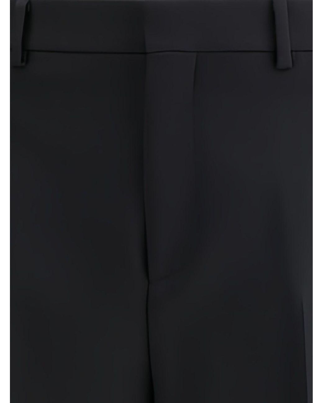 Gucci Black Wool Gabardine Trousers for men