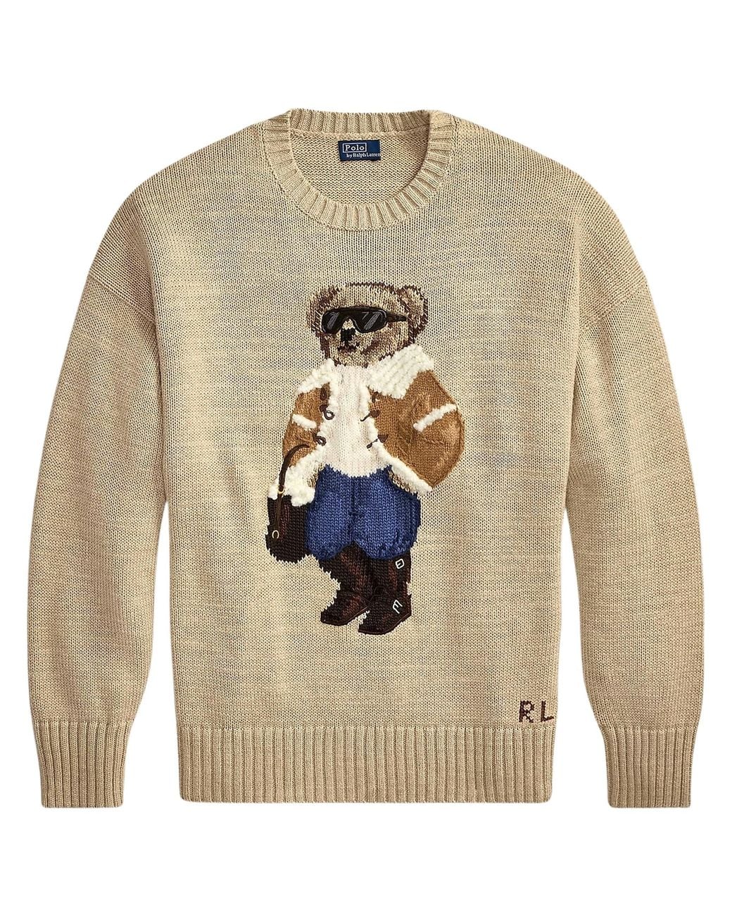 Polo Ralph Lauren White Polo Bear Knit Sweater