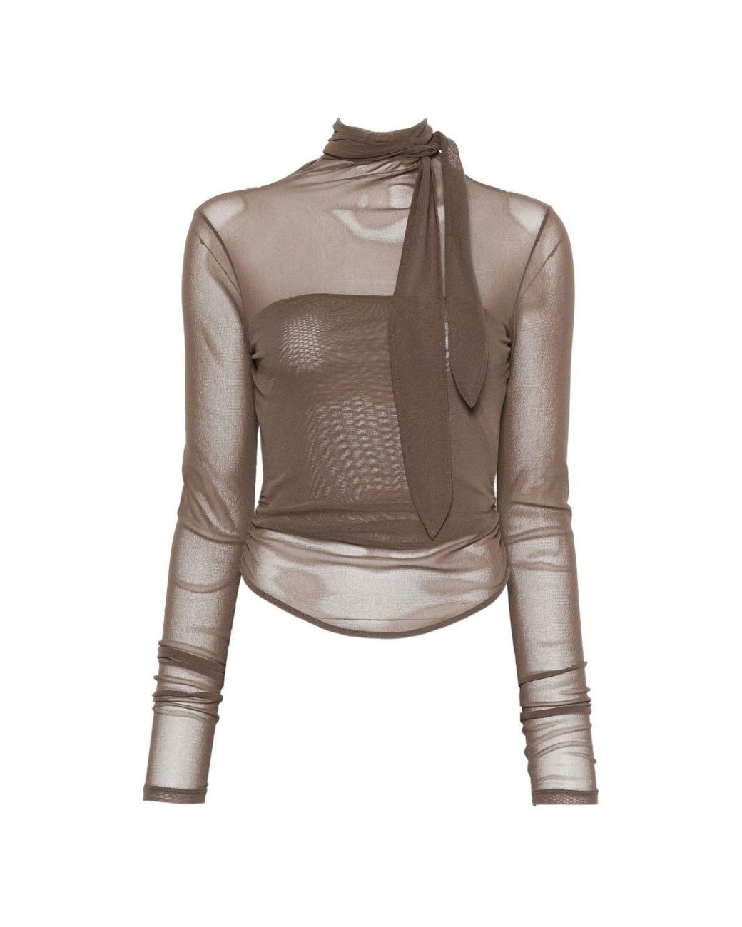Lemaire Brown Ballerina Foulard Top