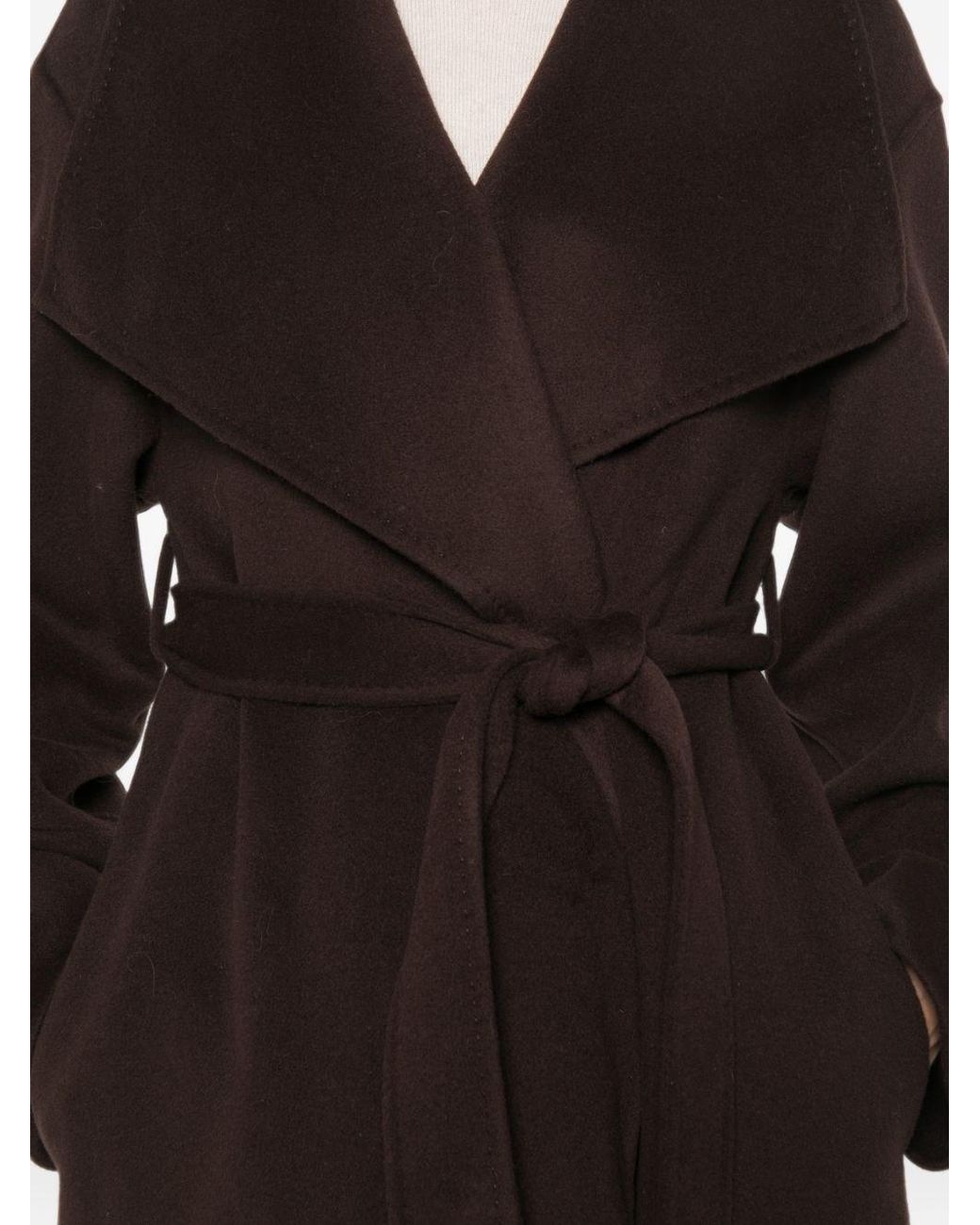 Soft Goat Black Wool Long Coat