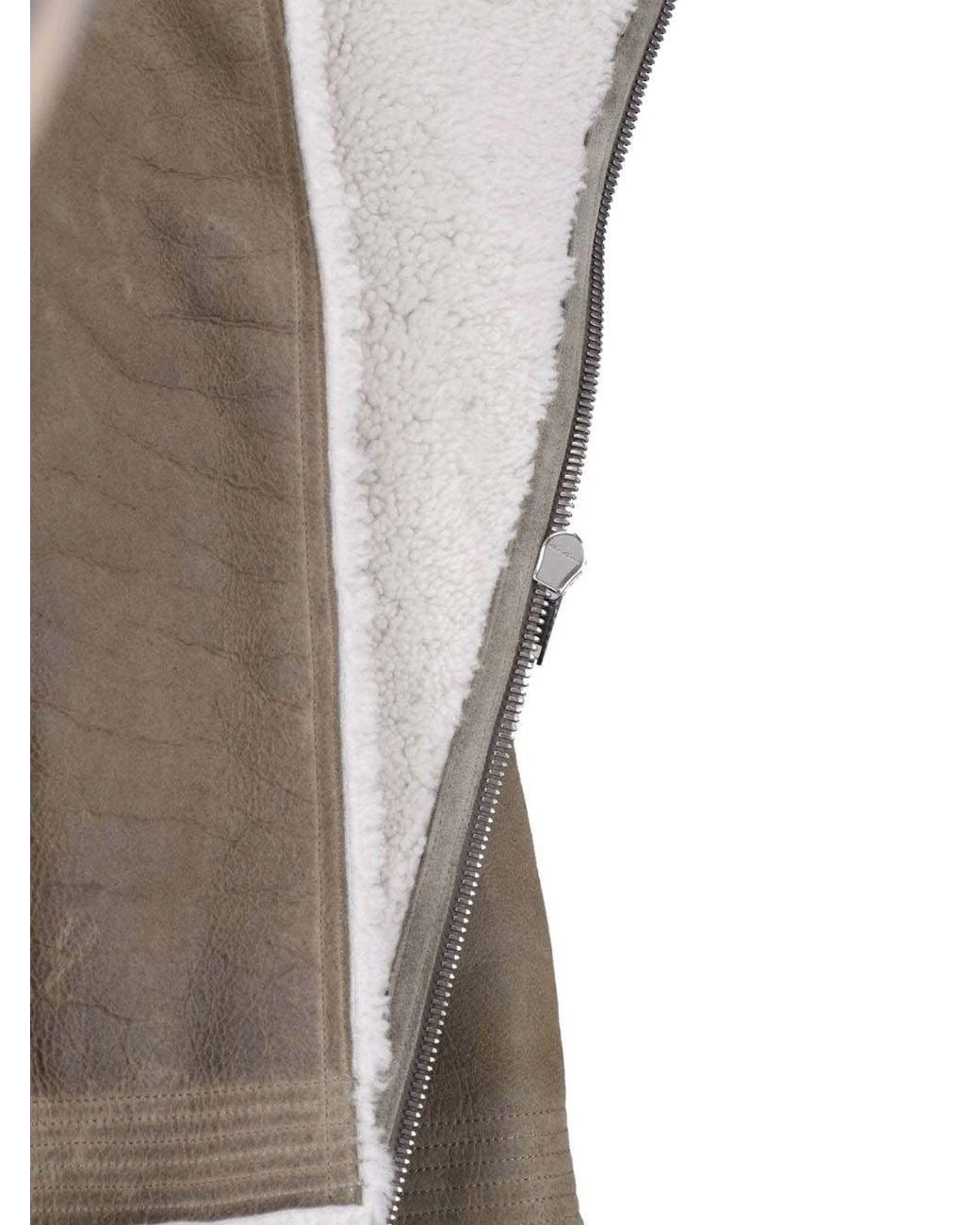 Rick Owens Brown Leather Jacket
