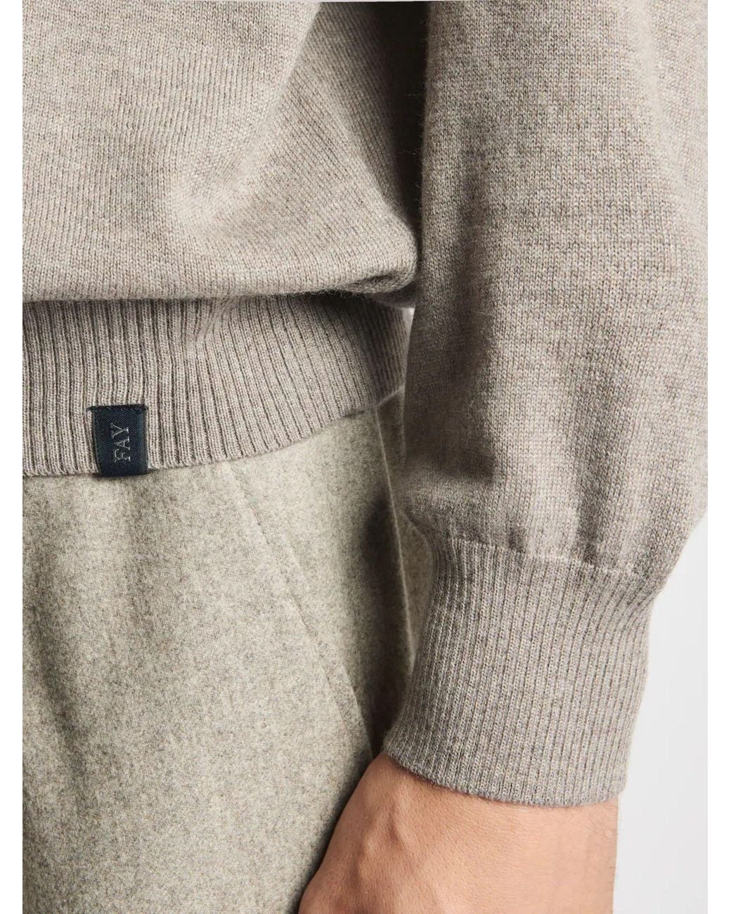 Fay Gray Wool Sweater for men