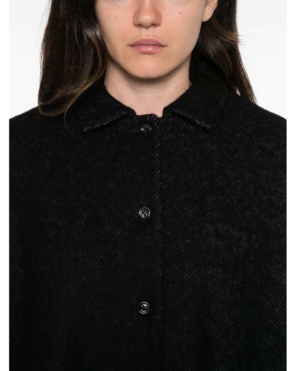 Apuntob Black Cotton And Wool Jacket