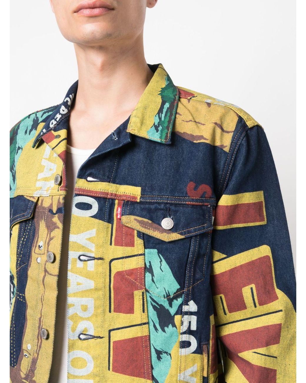 Levi's 150th Birthday Graphic-print Denim Jacket in Blue for Men