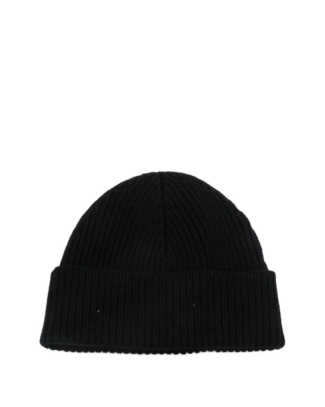 AMI Black Ami De Coeur Wool Beanie