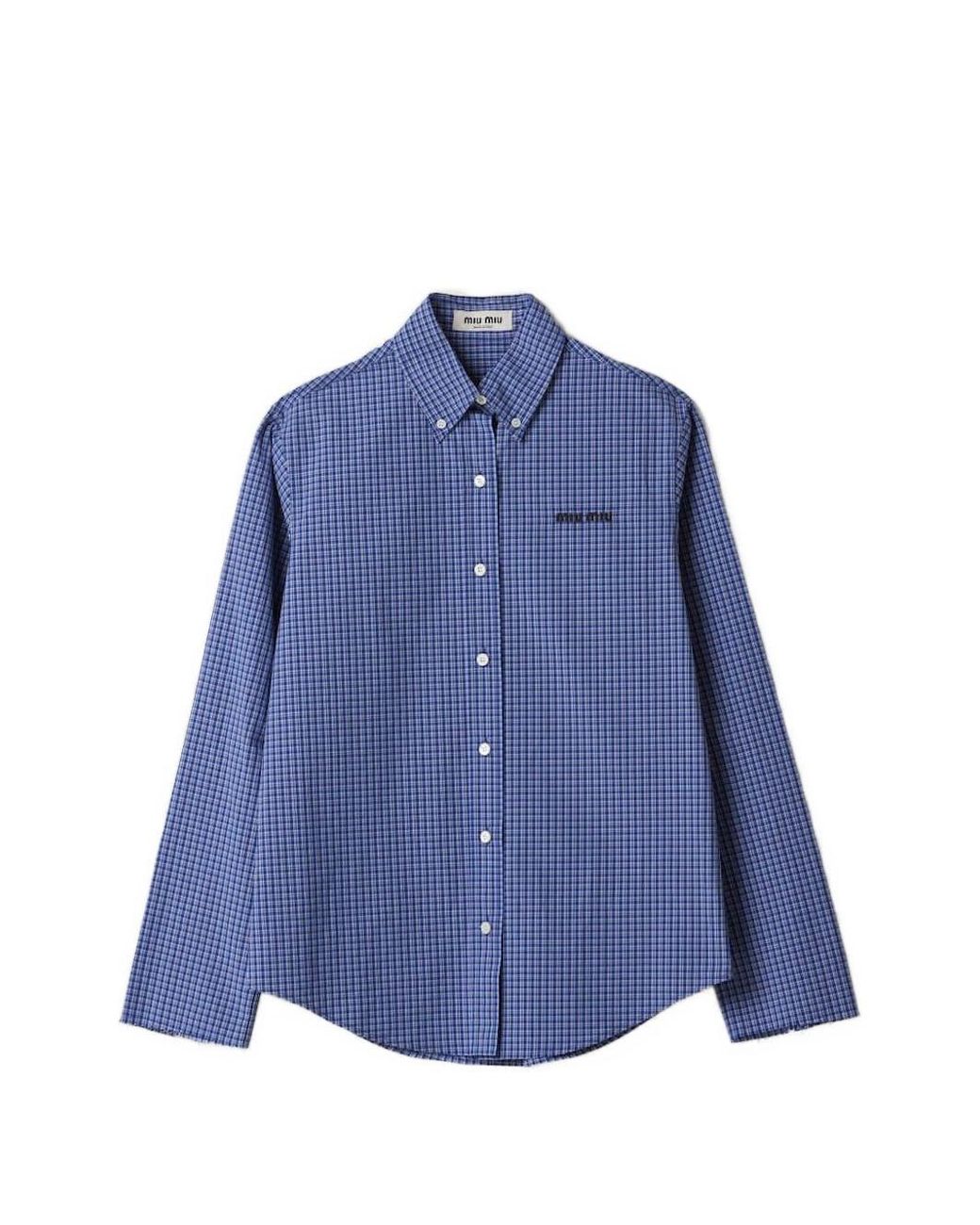 Miu Miu Blue Check Shirt