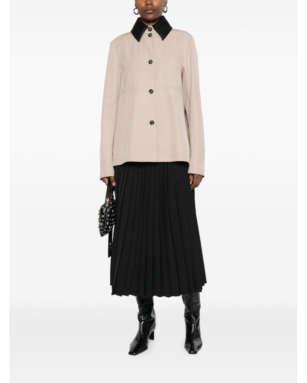 Sportmax Natural Cotton Blend Trench Coat
