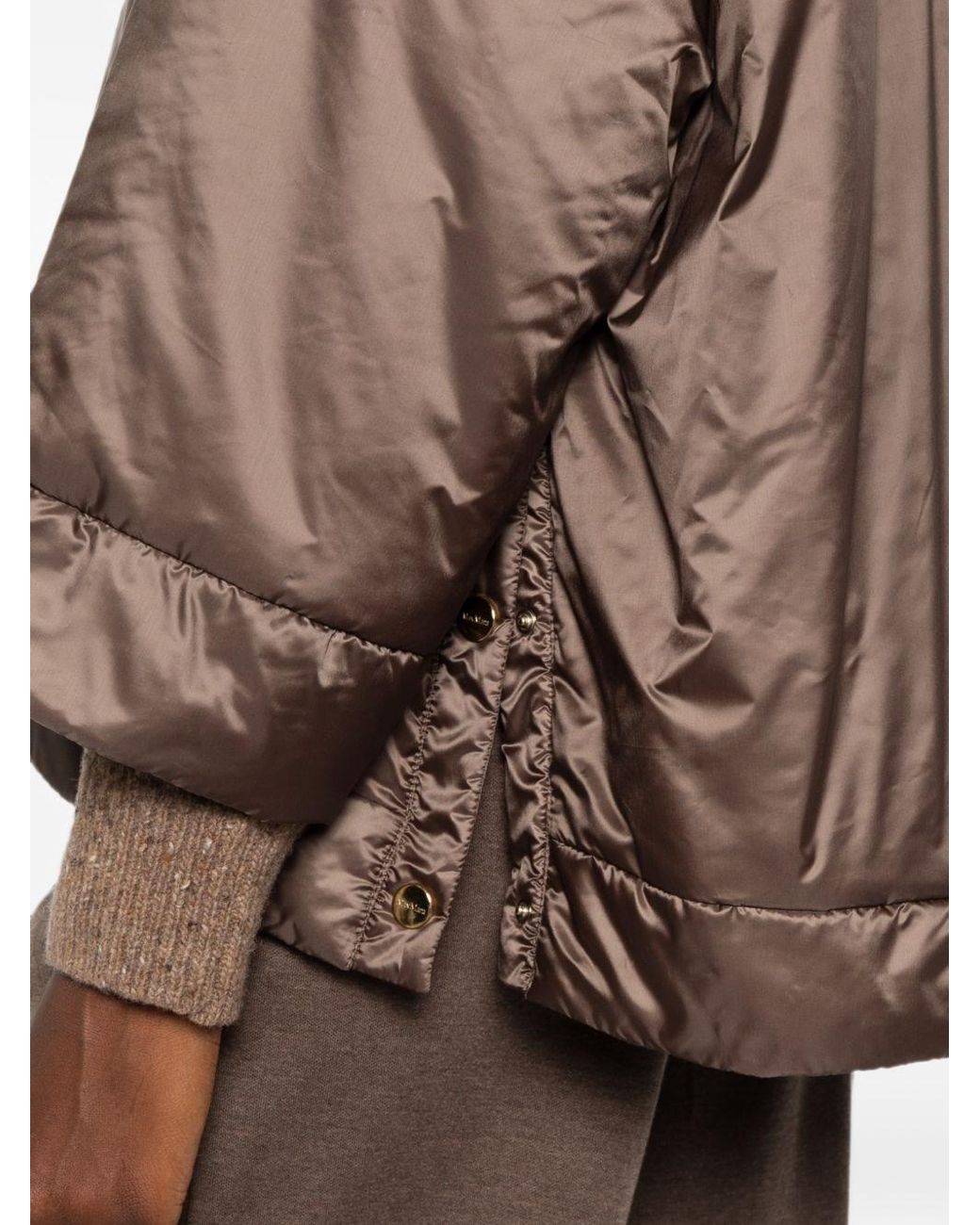 Max Mara Brown Nylon Padded Blouson Jacket