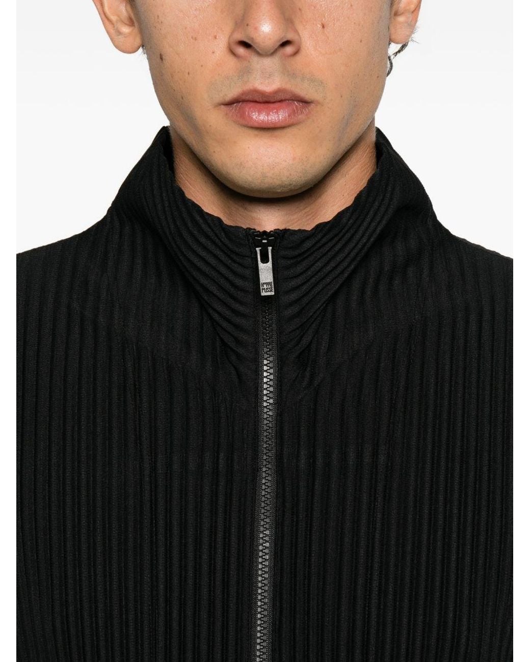 Homme Plissé Issey Miyake Black Pleated Shirt for men