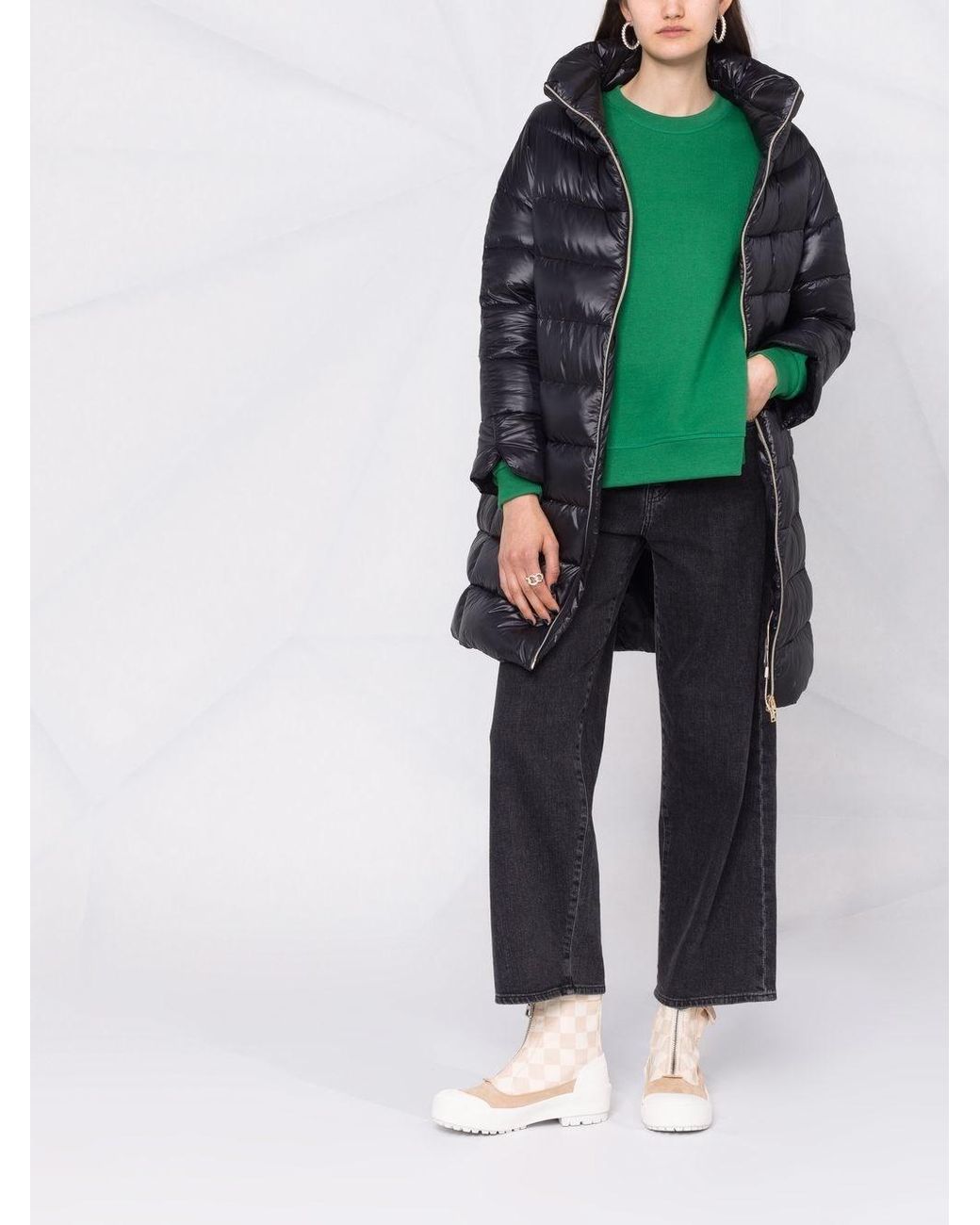 Herno Black Matilde Midi Down Jacket