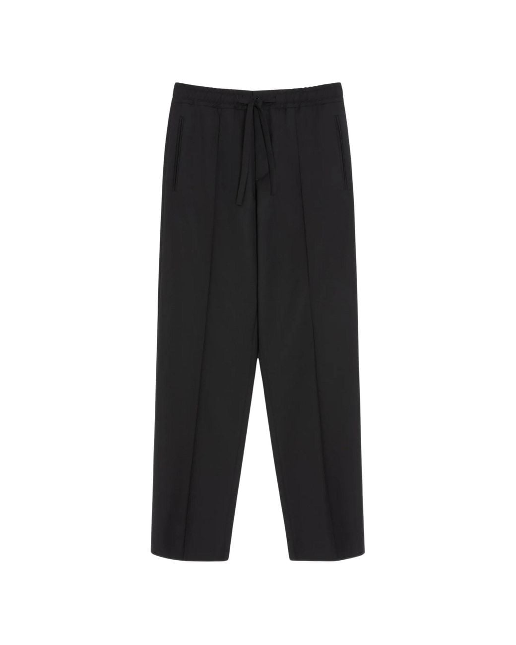 Valentino Black Vlogo Wool Trousers for men