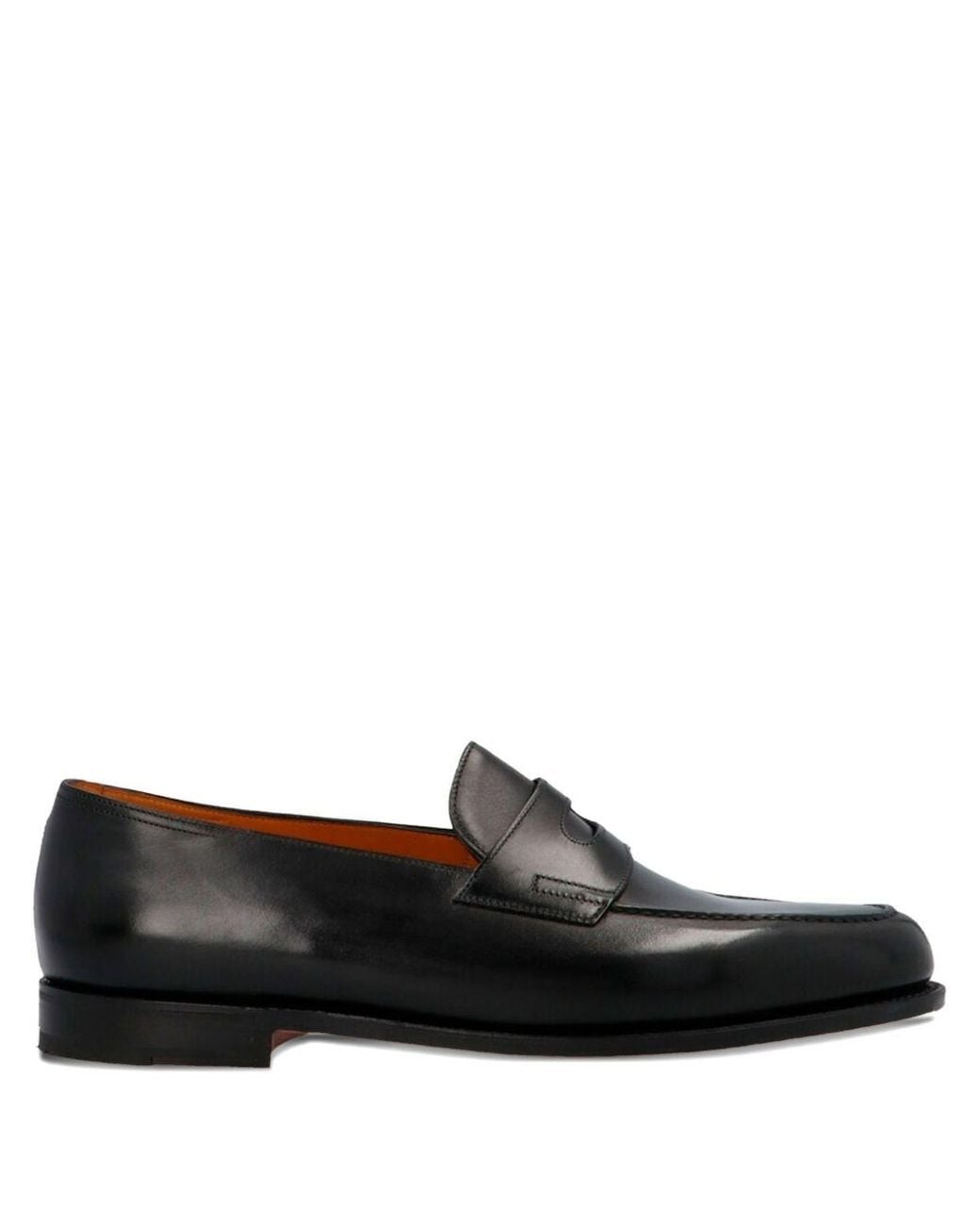John Lobb Black Lopez Leather Loafers for men