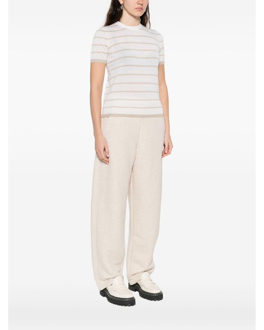 Max Mara White Striped T-Shirt
