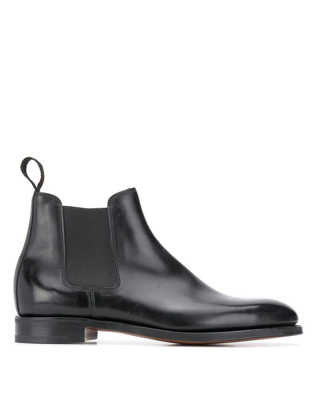 John Lobb Black Lawry Leather Chelsea Boots for men