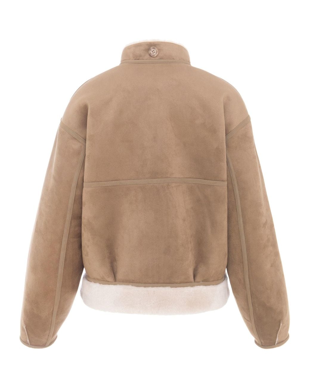 Urbancode Natural Bomber Jacket With Scarf