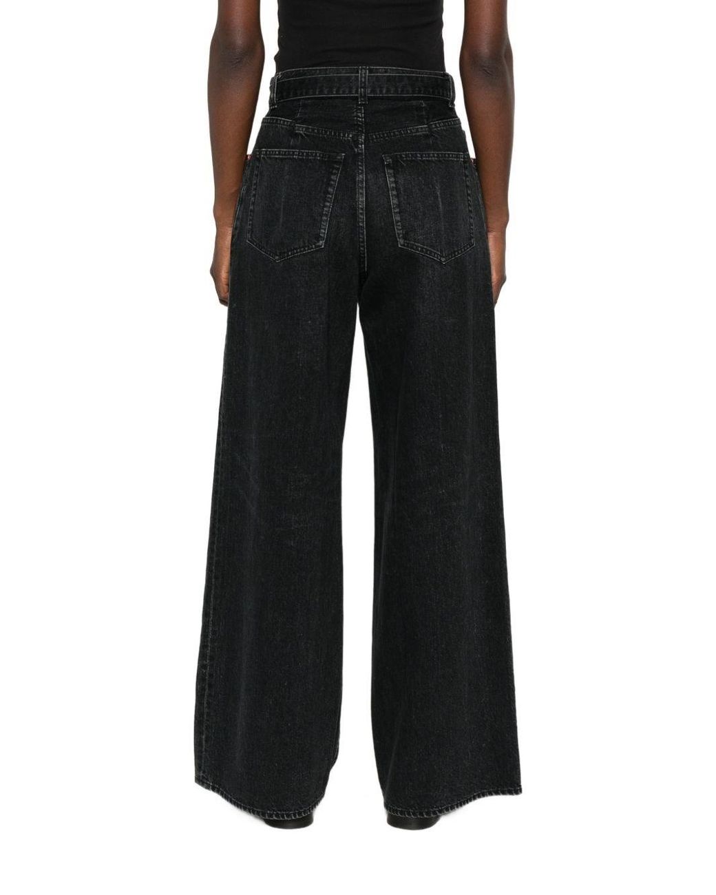 Sacai White Wide-Leg Denim Jeans