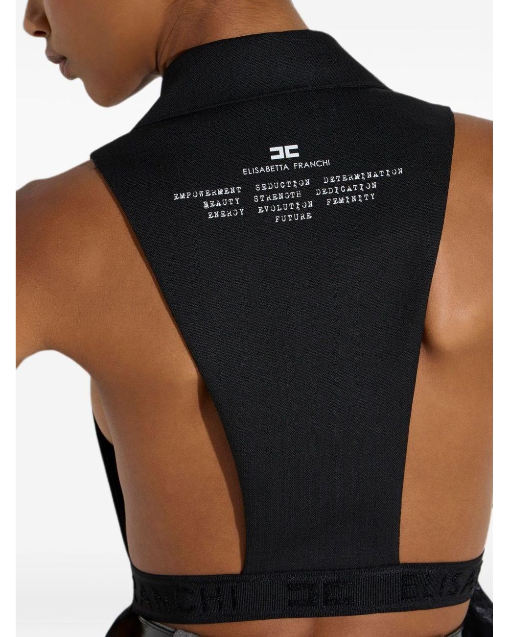 Elisabetta Franchi Blue Wool Double-Breasted Vest