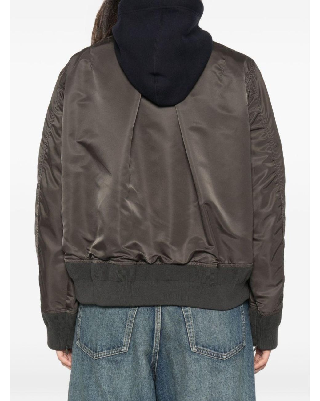 Sacai Black Cotton Blend Hoodie