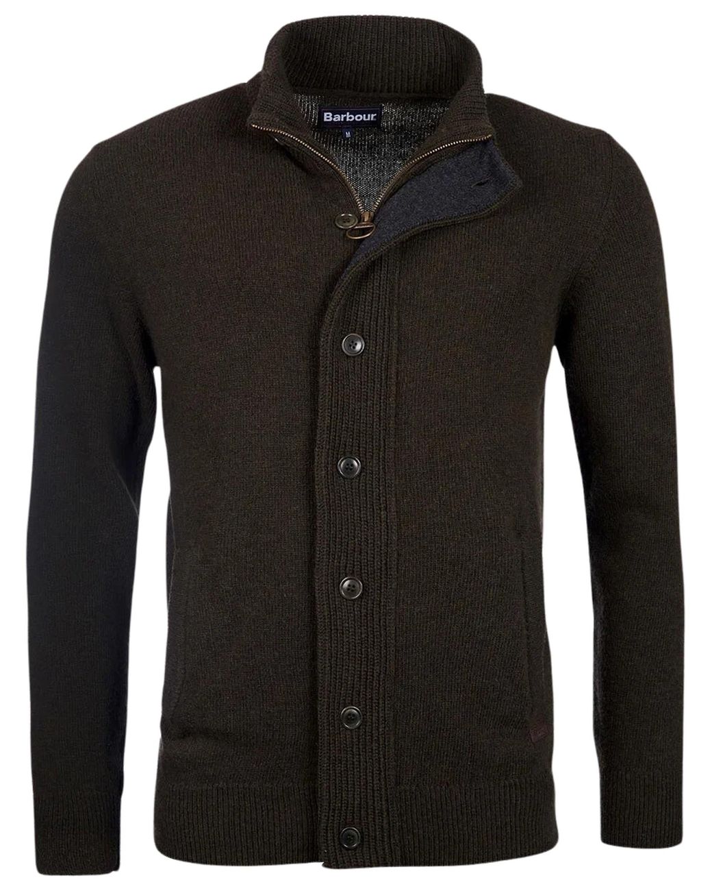 Barbour Black Sweater With Buttons for men