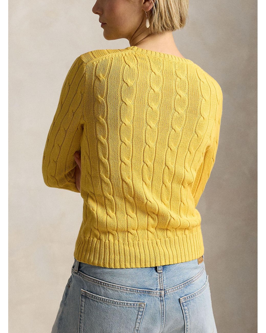Polo Ralph Lauren Yellow Cable Knit Sweater