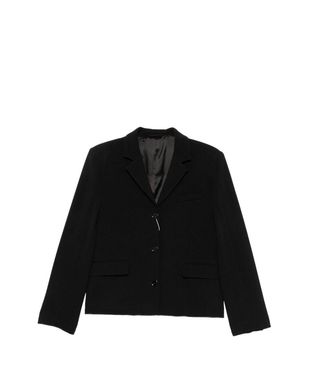 Totême Black Wool Blend Blazer Jacket