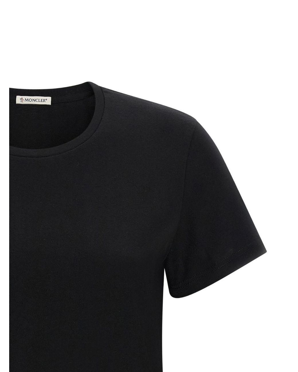 Moncler Black Logo Cotton T-Shirt
