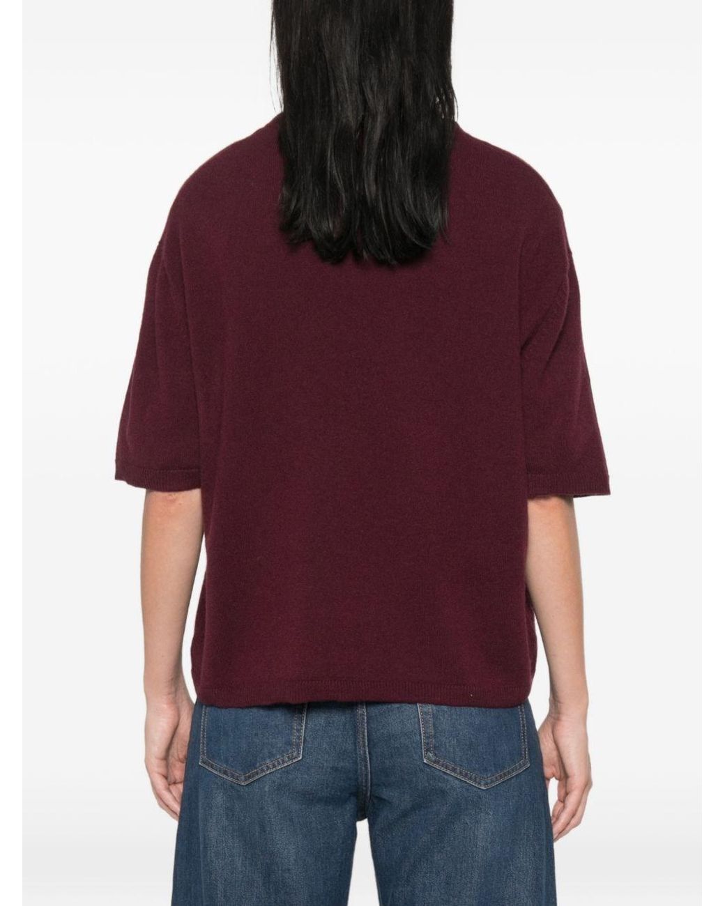 Soft Goat Purple Cashmere T-Shirt