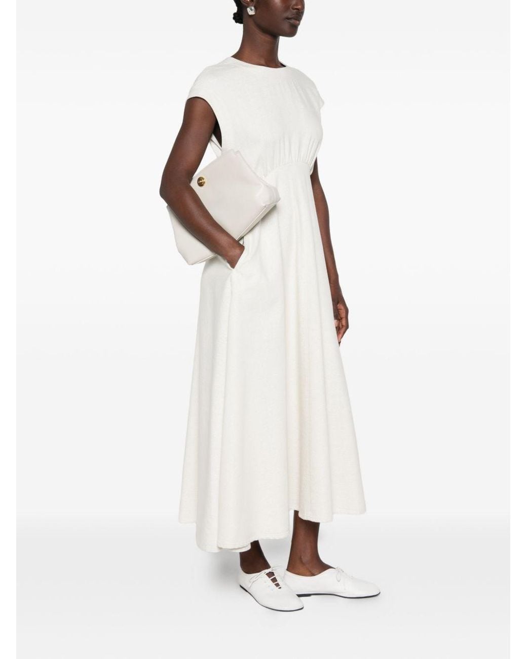 Emporio Armani White Midi Dress