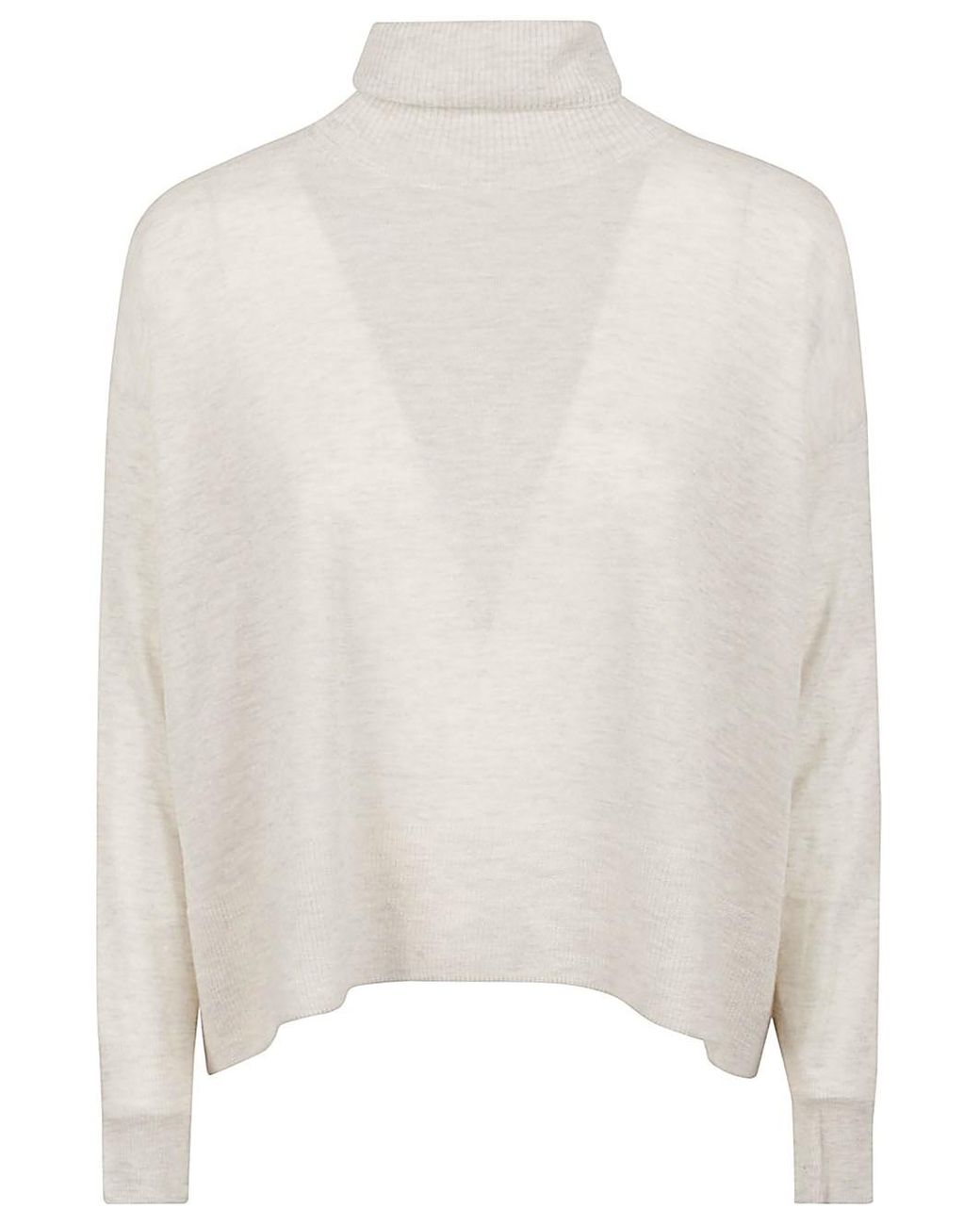 C.t. Plage White Cashmere High-Neck Sweater