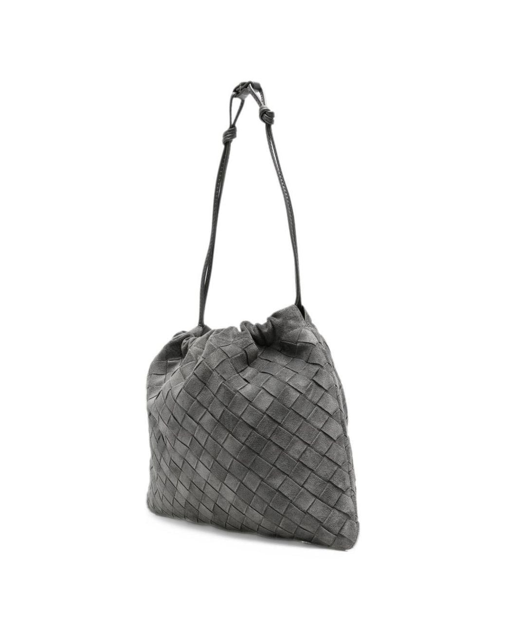 Bottega Veneta Gray Dustbag Medium Leather Pouch