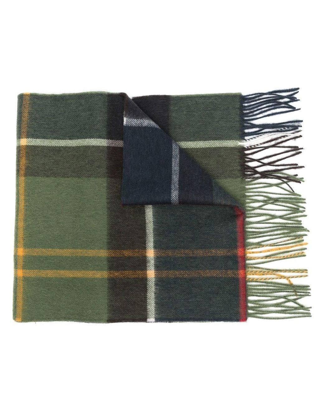 Barbour Green Tartan Scarf Carrbridge for men