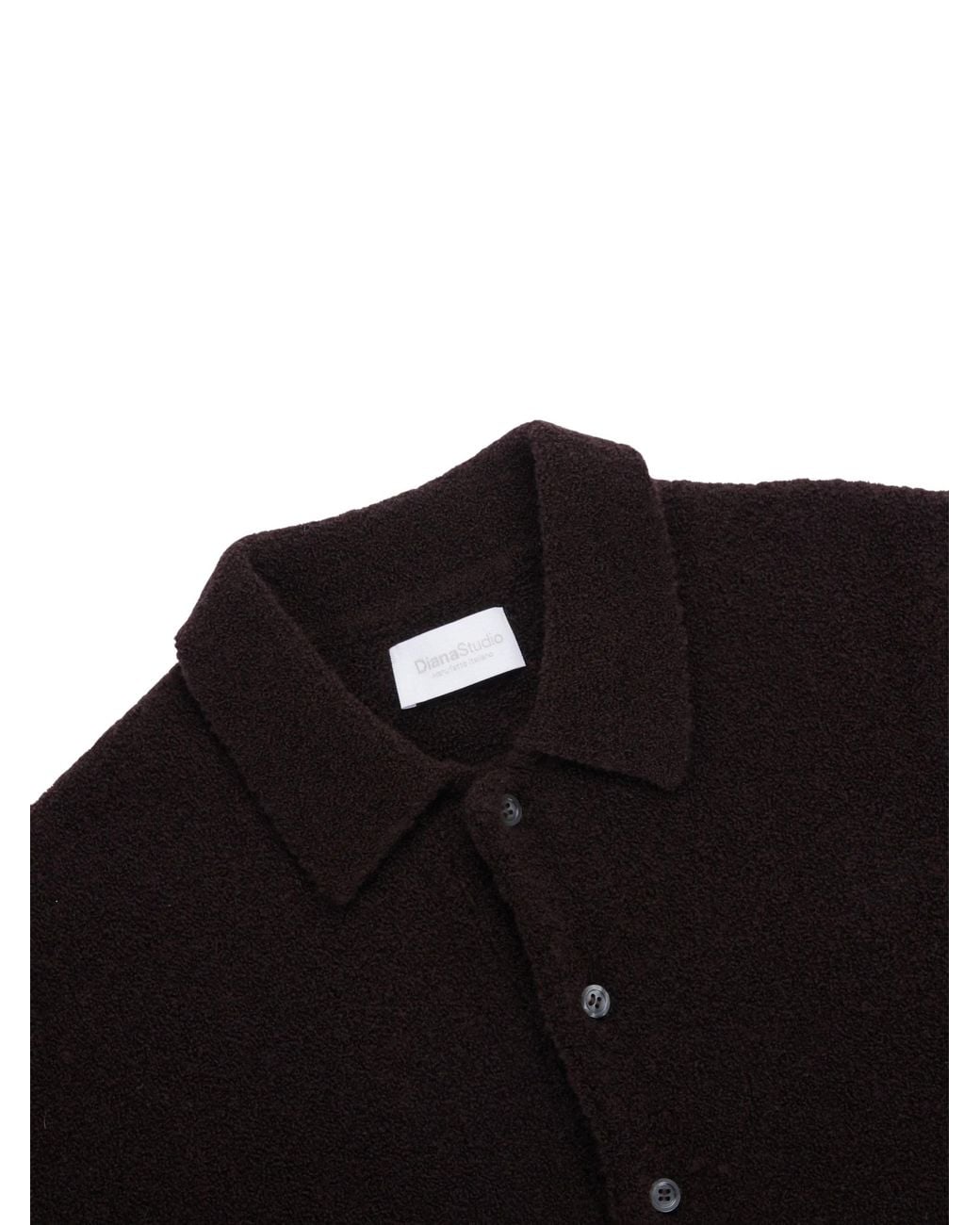 Diana Studio Black Bouclé Polo for men