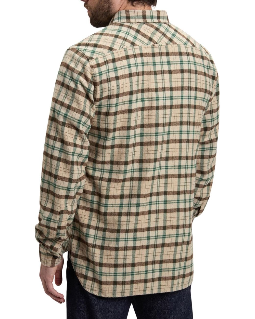 Woolrich Natural Warren Checked Shirt for men