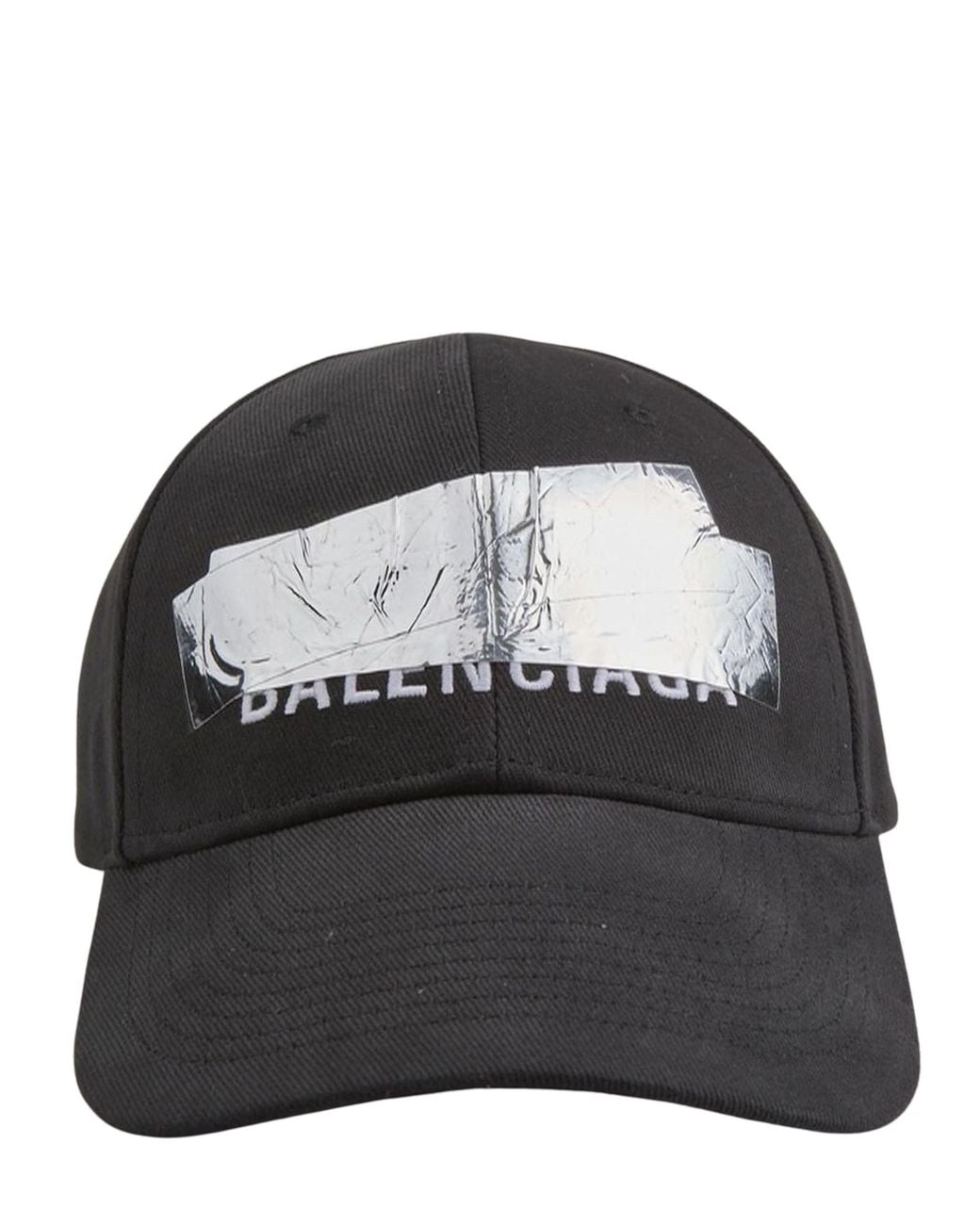 Balenciaga Black Masking Tape Cap for men
