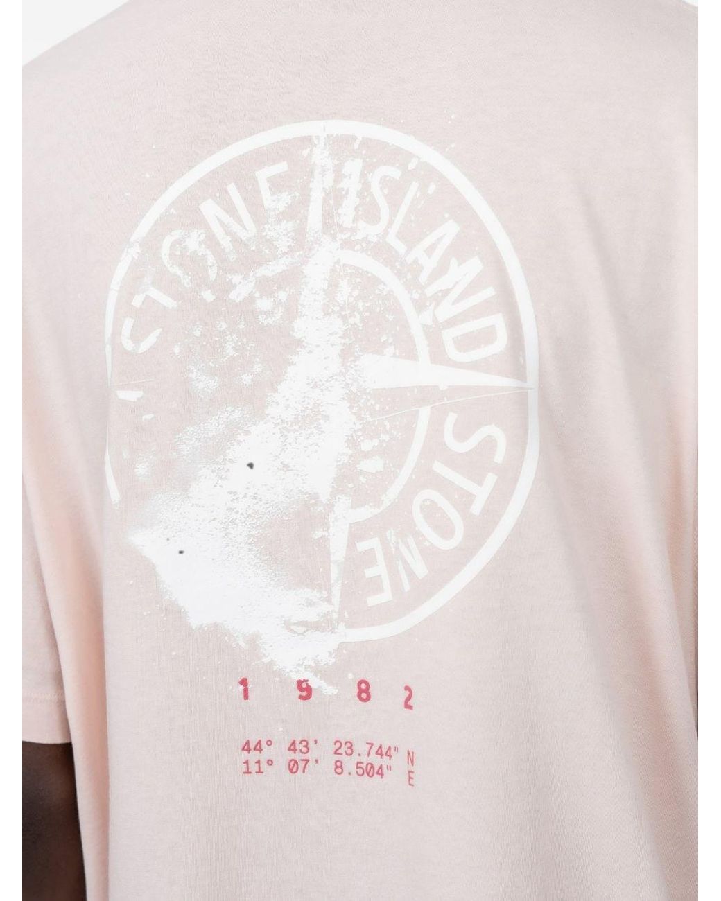Stone Island Natural Logo Cotton T-Shirt for men